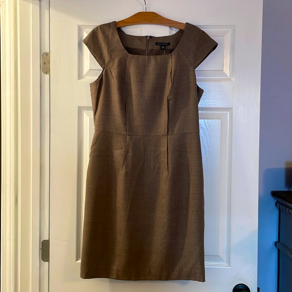 Banana Republic Brown Wool blend Sheath Dress. Size 14. NWT.